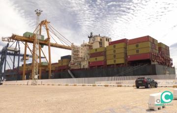 El buque MSC Roberta llega a Cádiz para realizar movimientos de carga y descarga de contenedores.